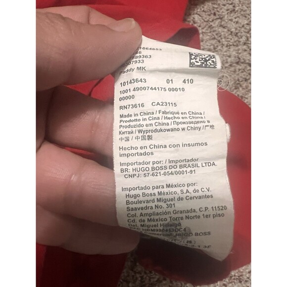 Hugo boss red polos for men slimfit T-shirt size L - Picture 10 of 11